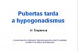 Pubertas tarda a Hypogonadismus